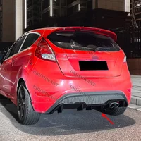 2012 To 2017 For Ford Fiesta ST MK7 Carbon /Black Car Rear Diffuser Lip Spoiler Bumper Guard Rear Body Kits