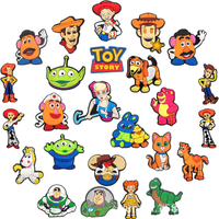 31pcs New Design Popular Cartoon TOY DIY accessories PVC Praise Shoe charmas clow for clogs Slides Gift Idea Easy to install