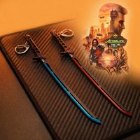 8.6inch Cyberpunk 2077 Katana Anime Cosplay Prop Sword Ninja Knife Blade Schwert Real Size Japanese Metal Zinc Ornament Toy Gift