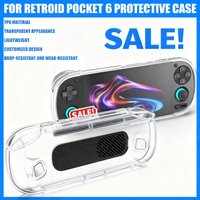 Transparent TPU Soft Protective Case for Retroid Pocket 6, Wear-Resistant Shockproof Cover for Handheld Game Console