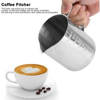 Stainless Steel Milk Frothing Jug Silver Frother Coffee Latte Container Metal Pitcher Barista Cup