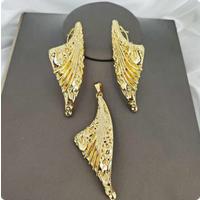 Women Jewelry Set High Quality Gold Plated Necklace Earring Light Weight Accessories African Party Outfit Yulaili