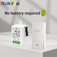RF 433Mhz Wireless Self-powered Switch Remote Control Push Button Switch On Off Wall Light Switch Without Battery Waterproof