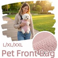 Breathable Mesh Pet Front Bag Double Shoulder Adjustable Strap Dog Front Carrier Portable Hands-free Pet Carrier Backpack