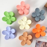 Große modische Blumen-Sculpt-Haarklammern, bunter Pferdeschwanz, Haarschmuck, matte Krallenklammern für Frauen oder Mädchen
