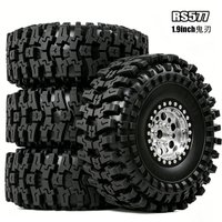 120mm Soft Sticky Mud slingers 1.9 Tires Wheels Black Rims for 1/10 rc Crawler Traxxas TRX4 Axial SCX10