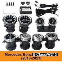 64 Colours LED Air Vent For Mercedes Benz E-Class W213 2016-2023 Led Turbine Nozzle Ambient Light Outlet Turbo Interior Air Vent