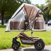 Universal Baby Cart Raincoat Stroller Rain Cover Large Size Windshield Protective Newborn Waterproof Stroller Accessories