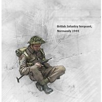 1/35 Resin Unpainted Model Kit, Military Theme, British Sergeant Resting in Normandy, Unassembled and Unpainted GK, 1992R
