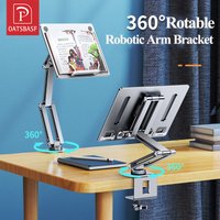 Oatsbasf – pince de Support pour ordinateur portable, Support d'adhérence pour tablette, Support de livre, lit de bureau, Support paresseux 360 ° Hauteur rotative réglable