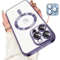Designed for iPhone 16 15 14 Plus 13 12 11 Pro Max Case for MagSafe Anti-Yellow Slim Shockproof Cover With Camera Lens Protector