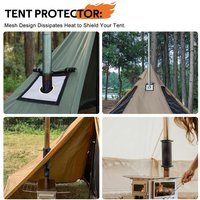 Goture Chimney Fireproof Cloth Camping Tent Anti-scalding Flame Retardant Fiberglass Flame Retardant Cloth Outdoor tools