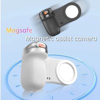 Magnetic Phone Holder with Bluetooth Remote Fill Light Smartphone Handle Grip Anti-shake Selfie Handle Photo Bracket for Iphone