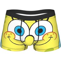 S-SpongeBobs Underwear Elastic Underpants Printed Boxer Brief For Men Pouch Plus Size Boxershorts