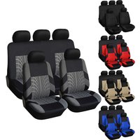 Tire Track Pressing Car Seat Covers Universal Cloth Car SUV Van Automotive Interior Covers Airbag Compatibe