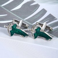 Fashion Jewelry Elf Leaf Cufflinks for Women Unisex Classic Elf Queen Green Leaves Cufflinks Gifts