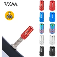 2PCS Aluminum Bicycle Presta/Schrader Tire Valve Cap Ultralight Road Mountain Bike Protector MTB Accessory