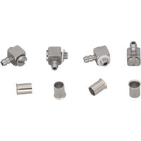 4PCS 90º Hose Elbow M3-3mm Pipe With Pipe Sleeve For RC Hydraulic Cylinder Stainless Steel Connector EC160E K336GC K961-100