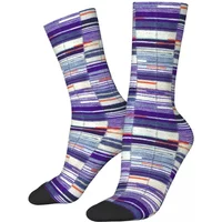 Elizabeth Line Underground Moquette Seat Cover Socks Harajuku High Quality Stockings All Season Long Socks Accessories Unisex