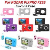 For kodak PIXPRO FZ55 Digital Camera Cover with Lanyard Slim Fit Camera Bag Camera Body Cover Outdoor Travel Camera Protect Case