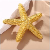 New Arrival Creative Women Men Fashion Matte Alloy Sea Star Brooch Badges Elegant Unisex Simple Design Accessories Pin