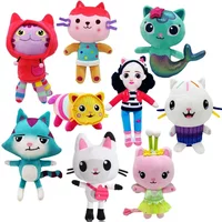 Cute Gabby Smiling Cat Plush Toy – Soft Stuffed Animal Doll for Girls, Kids Birthday Gift