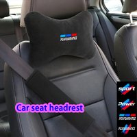 Black car headrest,plush and comfortable,car pillow,car accessories,for BMW M Performance power sport