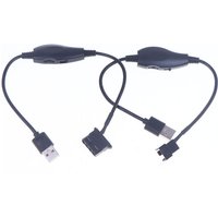 1PC USB To 4Pin PWM 5V To 12V Boost Line Fan Power Adapter Connector Converter Cable With Adjust Switch
