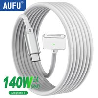 AUFU 2M PD140W Type-C to Magsafe 3 4 for Laptop Fast Charge Magnetic Type-c Cable For MacBook Air M2 Pro Mag-Safe 3 Charger Cord