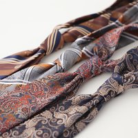 7cm Width Classic Paisley Neckties Polyester Woven Soft Neck Ties For Men Wedding Party Plaid Navy Tie Cravat Tuxedo Shirt Gift