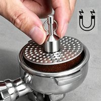 Stainless Steel Coffee Puck Screen with Magnetic Removal Tool Set 51/53/58mm Double Layer Fine Filter Portafilter Filter Mesh