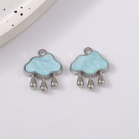 5pcs Cute Gemstone Cloud Raindrop Charms Pendants for Necklace Earrings Bracelet DIY Handmade Jewelry Accessories