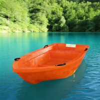 2.7x1.2x0.45M Plastic Fishing Boat River Cleaning Boat Compatible with Outboard Engine