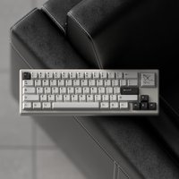 JKDKeys BOW Black White Minimalist PBT Dye-Sublimation Keycaps Cherry Profile for 61/68/75/84/87 Mechanical Keyboard Gaming