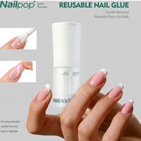 Nailpop 1/2pc SafeDry Eco Adhesive Quick Dry Nail Strong Hold Low Odor Clear False Nail Tips Professional DIY Home 6/7ml