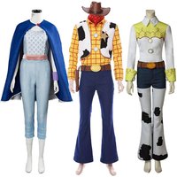 New Disney Movie Toys Jessie Cosplay Costume Anime Cartoon Bodysuit Hat Full Set Cowboy Woodi Role Play Jumpsuit Halloween Party