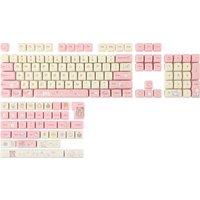 EPOMAKER Cream Bunny PBT Keycaps Set MOA Profile 141 Keys Dye Sublimation Keycaps for Mechanical Gaming Keyboard with ANSI/ISO