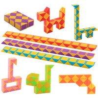 8pcs Magic Folding Snake Ruler Puzzle Cube Educational Toys for Kids Birthday Party Favors Goodie Bags Filler School Reward