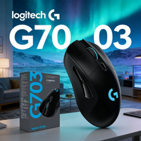 Logitech G703 Lightspeed Wireless Gaming Mouse 12K DPI RGB Lightweight 6 Programmable Buttons On+G102/G203/G304/M220/M170/M350