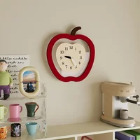 Apple Wall Clocks Hanging Wall-mounted Decoration Desktop Clock for Modern Living Room Home Decor Gifts
