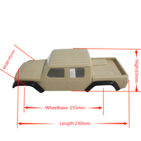 1/24 scale PC body Beige Body for 1/24 SCX24 Jeep JT Gladiator 4WD Rock Crawler