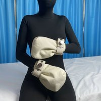 Medical Restraint Gloves Cruled Fist Anti-extubation Anti-self-harm Protective Mitts Patient Hand Restraint Gloves for Hospital image 3