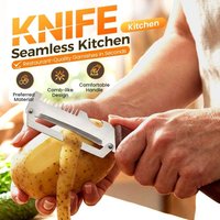 Multi-function Stainless Steel Onion Slicer & Vegetable Peeler for Kitchen Use Peels Potatoes Asparagus Winter Melon & More