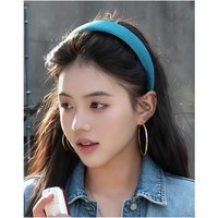 Korean Style Turquoise Teal Thick Sponge Padded Headband for Women High Puff Hair Hoop Hair Styling Accessories For Daily Wear