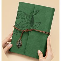 Leather Photo Album Photographs Scrapbook Book Ring Binder Photo Albums Self-adhesive Memory Books 8 inch Gifts Leaves Printed