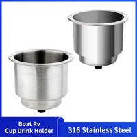 Alastin 316 Stainless Steel Cup Drink Holder Boat Cup Drink Holder with Drain for Marine Boat RV Camper