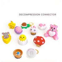 Cute Fidget Clicker Keychain, Pressable Relief Pendant Key Chain Ornament