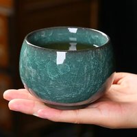 Cracked Ice Glaze Ceramic Tea Cup Set Single Couple Gongfu Tea Cups Chinese Style Tea Drinking Cup With Ice Crazing