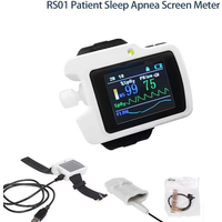 RS01 Patient Sleep Apnea Screen Meter Nose Air Flow Wrist Respiration Sleep Monitor Spo2 PR Alarm Nasal Cannula Record Software