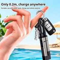 Fast Charger Cable Digital Cord Display Keychain 65W TYPE-C Braided Zinc Alloy Antioxidant Durable Plugging Unplugging 2026